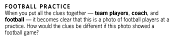 text box: football practice